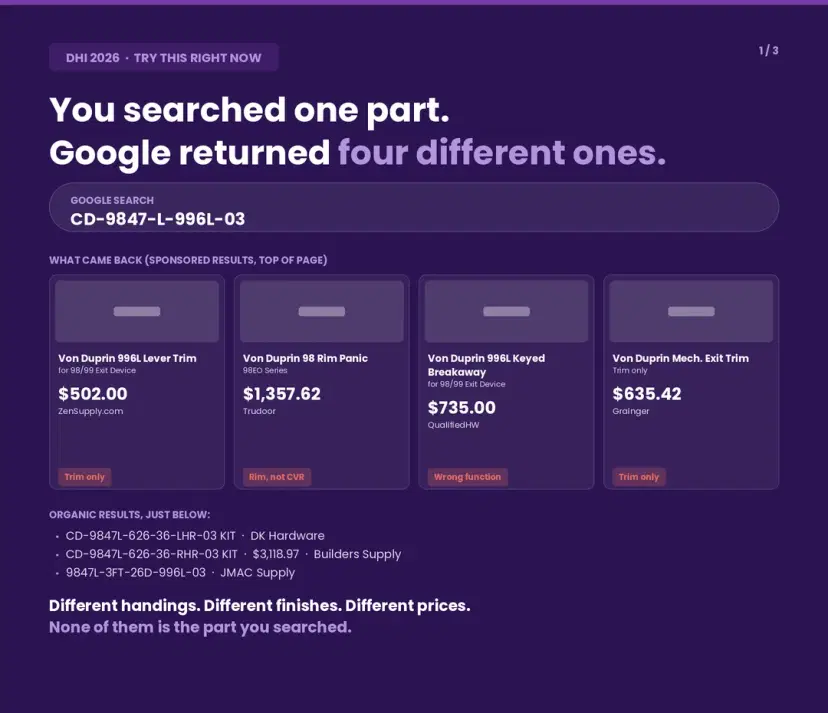 Why Hardware Schedules Never Arrive Order-Ready — and How to Get to Orderable Part Numbers Anyway